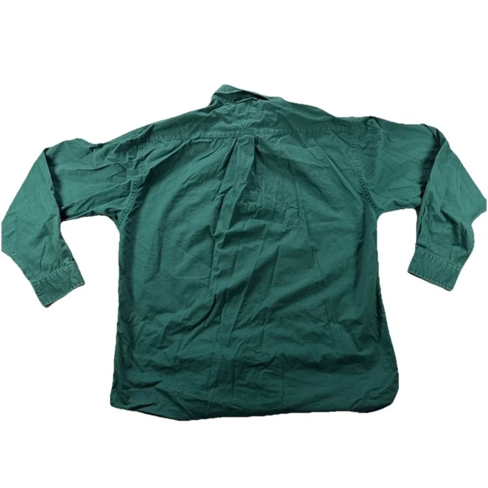 Tommy Hilfiger Shirt Men's Green Size M Long Sleeve Button Down Front Pocket - Picture 2 of 7